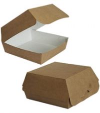 Коробка для бургера "FIESTA" ЭКО клееная,б/п 120*120*70 /200кор