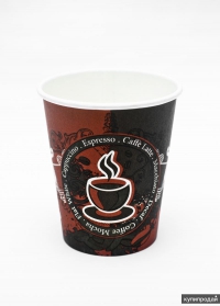 Стакан однораз.бумаж. 0,25л Coffee Latte d80  50шт/уп./1000 кор.